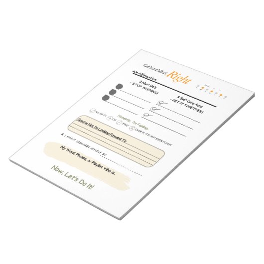 Get Your Mind RIGHT – 5-Minute Journal Notepad ノートパッド (アングル)