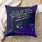 'Get Your Mind Right' Square Throw Pillow クッション (ブランケット)