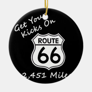 get_your_on US蹴 Route 66 セラミックオーナメント