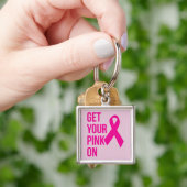 Get Your Pink On - Cancer認識度 キーホルダー (手)