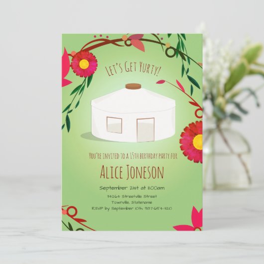 Get Yurty誕生日 招待状 (スタンド正面)