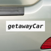 getawayCar バンパーステッカー (車上)