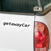 getawayCar バンパーステッカー (トラック上)
