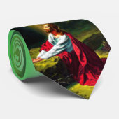 Gethsemaneの庭で祈っているイエス・キリスト ネクタイ (ロール)