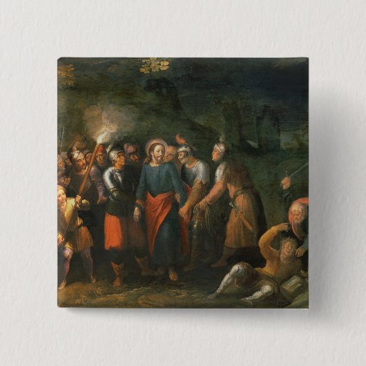 Gethsemaneの庭のキリスト 缶バッジ (正面)