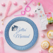 Gettin'ブルー結婚したグリッター9"紙プレート ペーパープレート (パーティー)