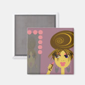 Gettinレディポップ・アートのアートマグネット マグネット (正面/裏面)