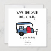 Gettin' Hitched日付を保存 マグネット招待状 (正面)