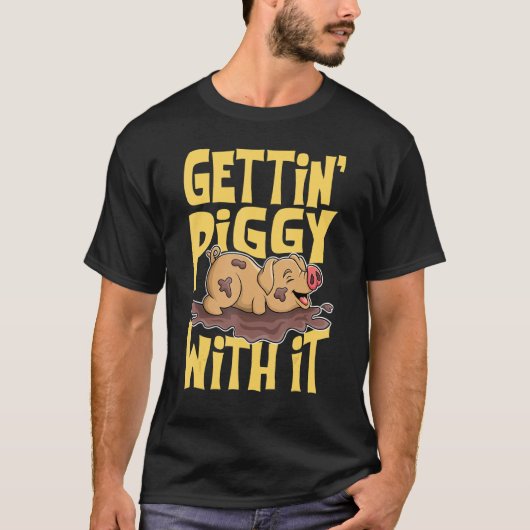 Gettin' Piggy With It, Farm Animals, Hog Lover, I Tシャツ (正面)