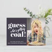 Getting Coal おもしろい Photo Christmas Card (スタンド正面)