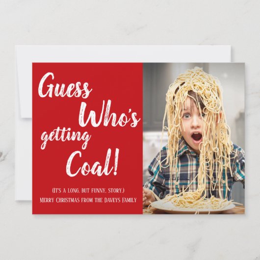 Getting Coal Family Photo Christmas Card (正面)