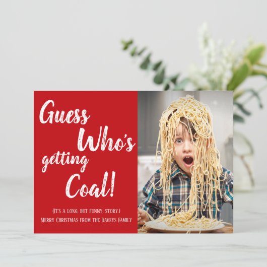 Getting Coal Family Photo Christmas Card (スタンド正面)