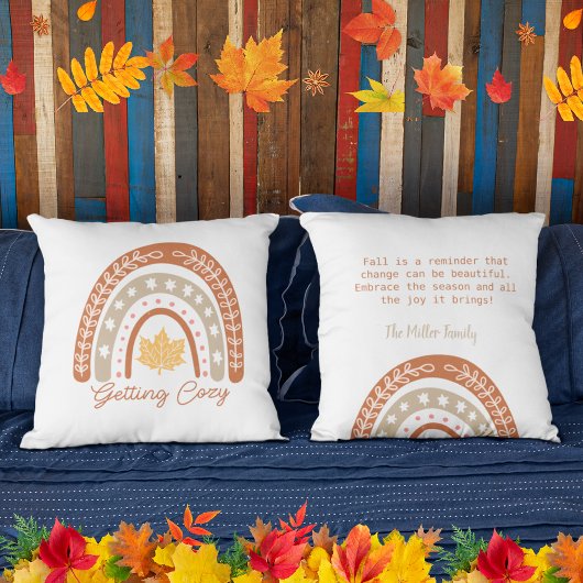 Getting Cozy Water Color 離れrainbowパーソナライズされた クッション