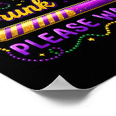 Getting Drunk Please Wait Mardi Gras Carnival Drin ポスター (角)