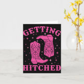 Getting Hitched Bride Groom Western 結婚's Bachel カード (黄色い花)