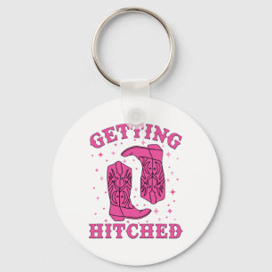 Getting Hitched Bride Groom Western 結婚's Bachel キーホルダー