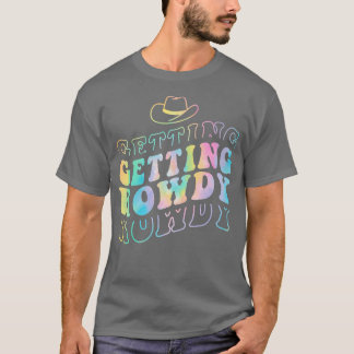 Getting Hitched Getting Rowdy Bride Party Bachelor Tシャツ