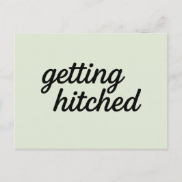 Getting Hitched Save the Date Postcard ポストカード
