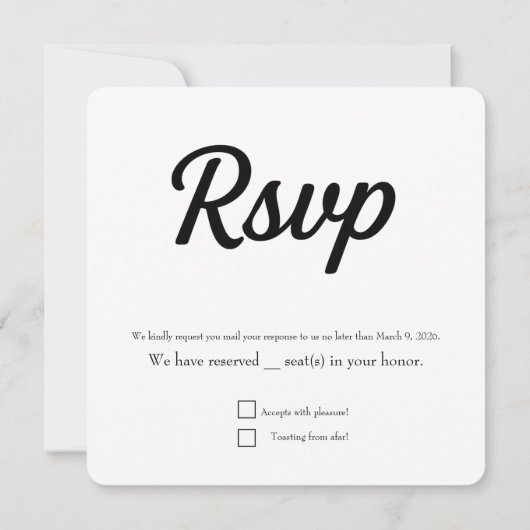 "Getting Hitched" Wedding Elopement Enclosure Card (裏面)