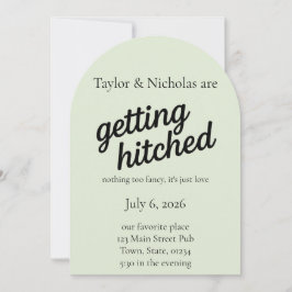"Getting Hitched" Wedding Elopement Invitation 招待状