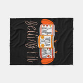 Getting Lit秋香りキャンドルカボチャスパイスタ フリースブランケット (正面(横))