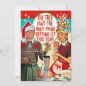 Getting Lit Christmas Party Invitation - Couple 招待状 (正面)