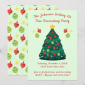 Getting Lit Tree 飾's Christmasパーティー 招待状 (正面/裏面)