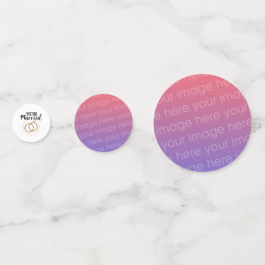 Getting Marriedは自分の写真を追加しカスタマイズた コンフェッティ (裏面)