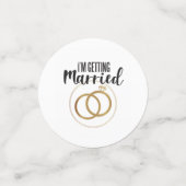 Getting Marriedは自分の写真を追加しカスタマイズた コンフェッティ (スモール正面)