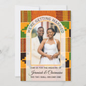 GETTING MARRIED African Ghana Kente WEDDING  招待状 (正面)