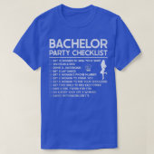 Getting Married Groom Funny Bachelor Checklist Par Tシャツ (デザイン正面)