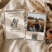 Getting Married western Photo QR Code Wedding 招待状