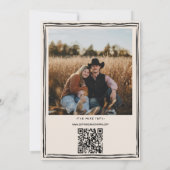 Getting Married western Photo QR Code Wedding 招待状 (裏面)