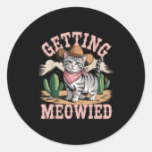 Getting Meowied Bachelorette ラウンドシール (正面)