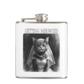 Getting Meowied – Funny Bachelorette Design  フラスク (正面)