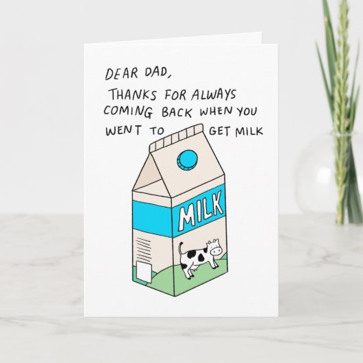 Getting Milkパパ |父おもしろいの名刺 カード (正面)