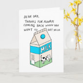 Getting Milkパパ |父おもしろいの名刺 カード (黄色い花)