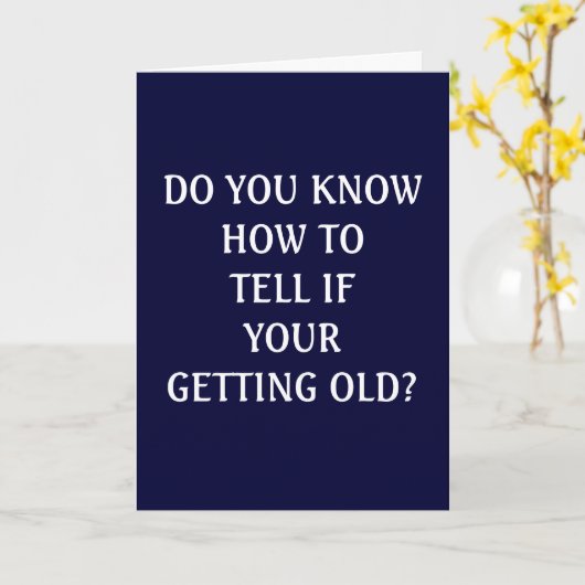 「GETTING OLD」 50th誕生日 カード (黄色い花)