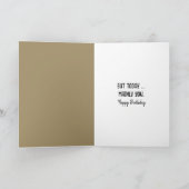 Getting Old Birthday Baby Crawling Out of TV Set カード (内部)