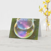 Getting Old Bubble Art おもしろい誕生日カード カード (黄色い花)
