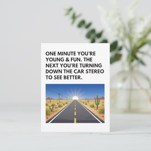 Getting Old Funny Birthday Card Stereo Joke シーズンカード (スタンド正面)