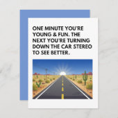 Getting Old Funny Birthday Card Stereo Joke シーズンカード (正面/裏面)