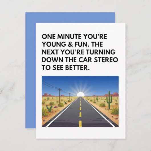 Getting Old Funny Birthday Card Stereo Joke シーズンカード (正面/裏面)
