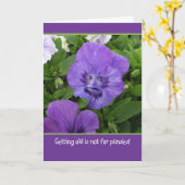 Getting Old is not for Pansies-おもしろい誕生日・カード カード (黄色い花)