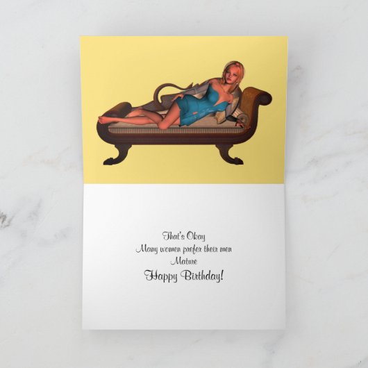 Getting Old Sad顔おもしろい誕生日 カード (内部)