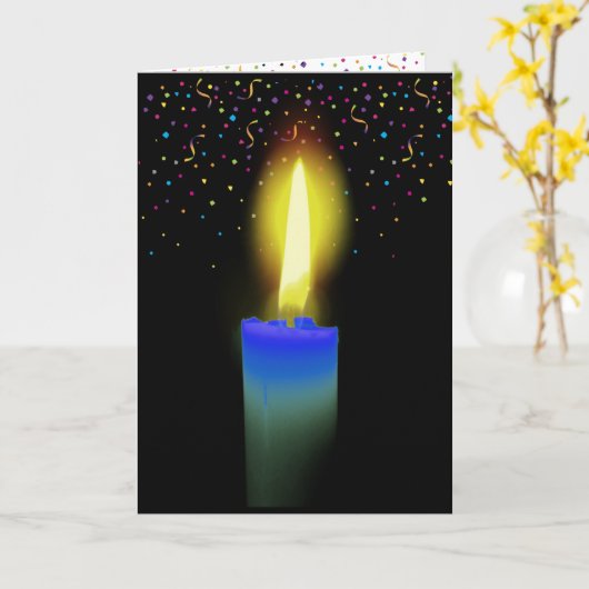 Getting Older誕生日キャンドル カード (黄色い花)