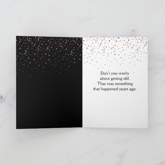 Getting Older誕生日キャンドル カード (内部)