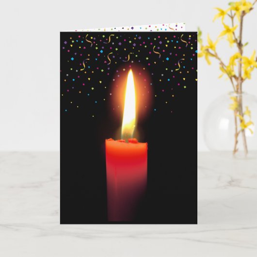 Getting Older誕生日キャンドル カード (黄色い花)