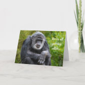 Getting Older Animal Grumpy Gorilla Birthday カード (正面)