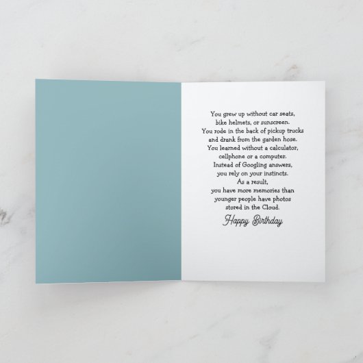 Getting Older Birthday Fun Old Lady カード (内部)